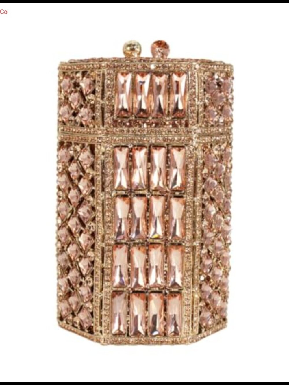 Rhinestone Crystal Evening Clutch with Faux PU Leather and Detachable Chain